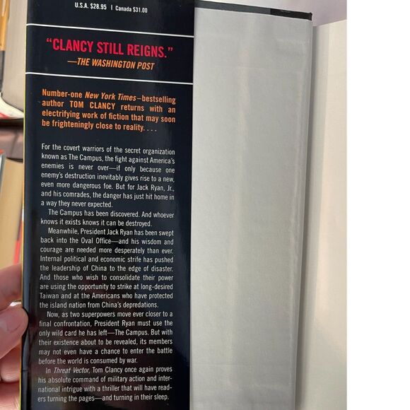 Threat Vector; Jack Ryan, Jr. - 0399160455, Tom Clancy, 2012 Hardcover - Picture 3 of 5